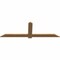 Ekena Millwork Eugene Smooth Timber Gable Bracket, Western Red Cedar, 84"W x 28"H x 1 1/2"D x 5 1/2"F, 8/12 Pitch GBW084X28X0206EUG00SWR - alternate 3
